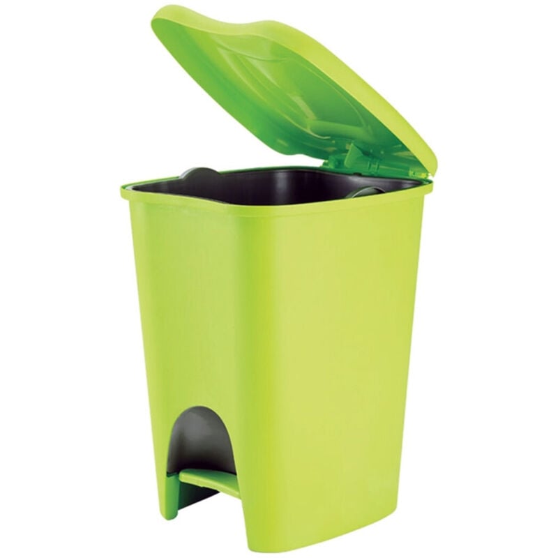 foto del prodotto trade shop traesio - pattumiera in plastica con apertura a pedale lt.16 secchio immondizia rifiuti -