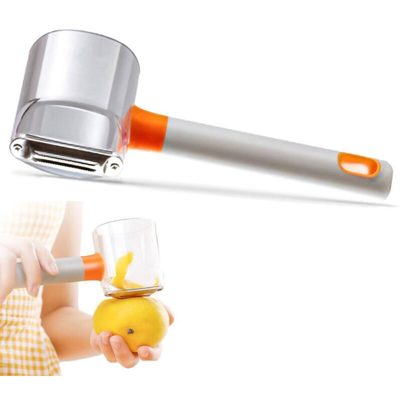 foto del prodotto trade shop traesio pelapatate pela frutta ortaggi con lama e contenitore accessorio da cucina 