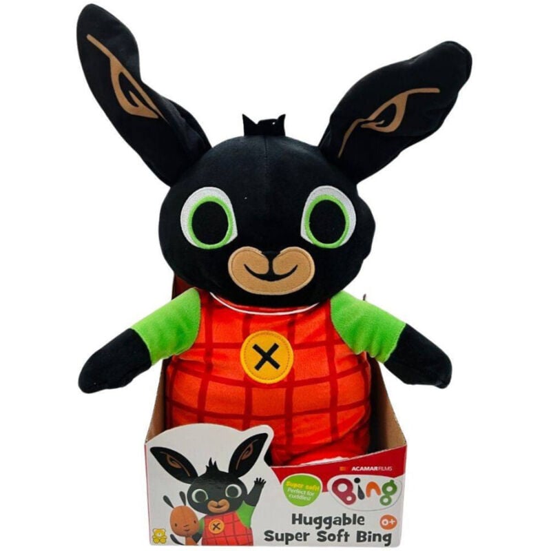 foto del prodotto trade shop traesio peluche bing super soft 36 cm morbido coniglietto nero gioco per bambini anni 0 