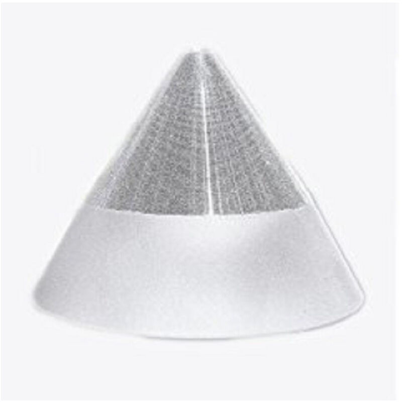 foto del prodotto trade shop traesio pendente lampada lampadario conico bianco acciaio a soffitto luce led applique design 