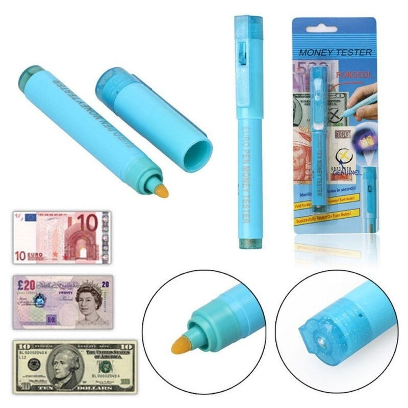 foto del prodotto trade shop traesio penna con luce ultravioletta uv tester rilevatore di banconote soldi false 