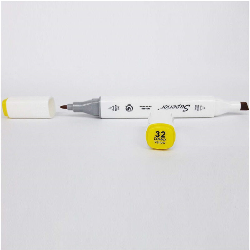 foto del prodotto trade shop traesio pennarello 32 deep yellow colorati doppia punta inchiostro base olio colorare 