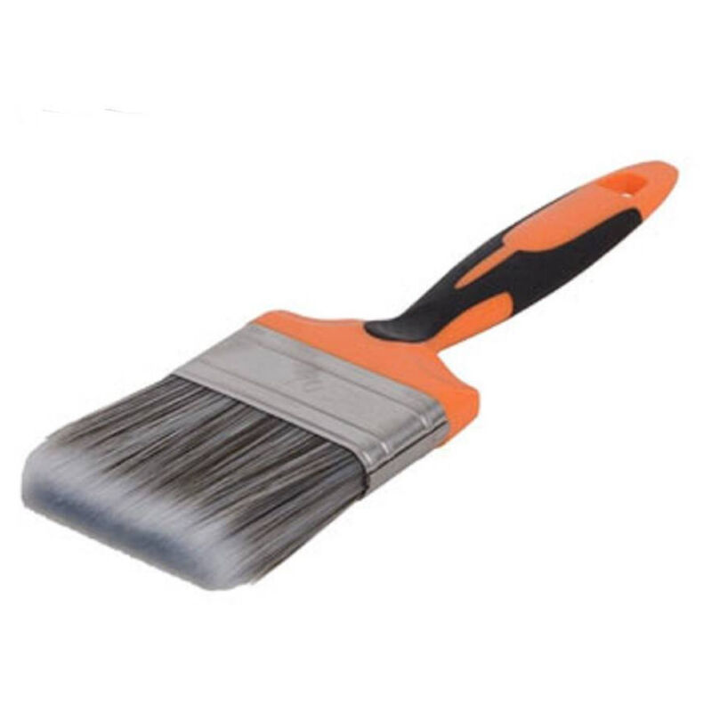 foto del prodotto trade shop traesio pennello piatto 70 mm pennellessa manico antiscivolo per pitturare verniciare 