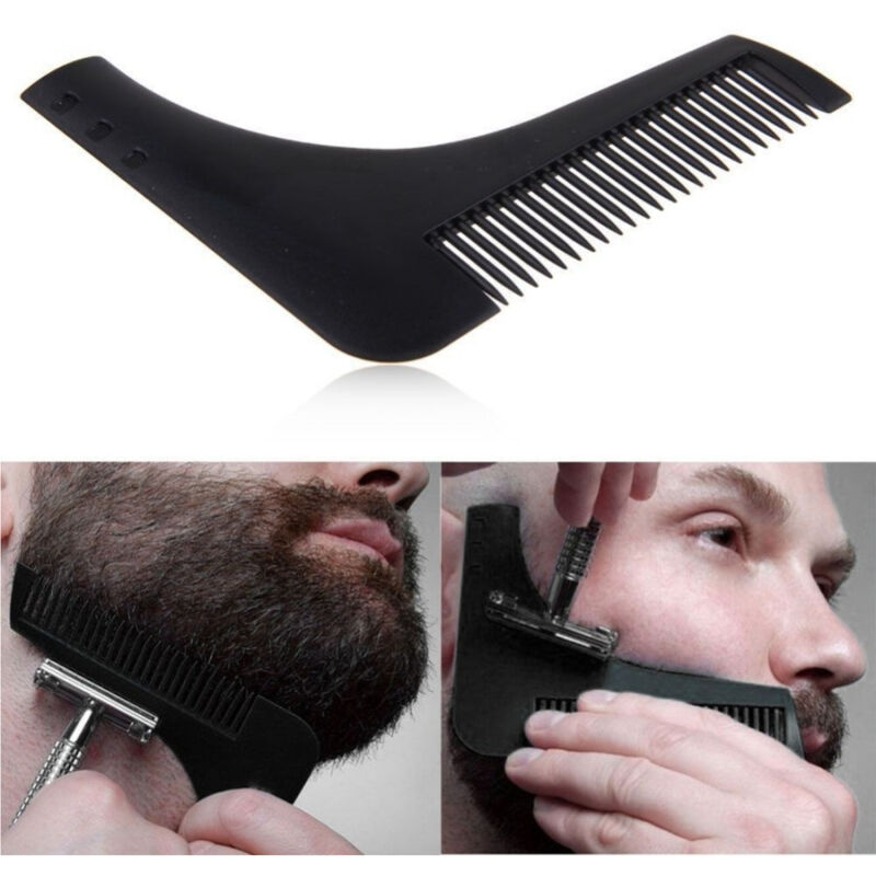 foto del prodotto trade shop traesio pettine barba modella baffi basette modella regola accorcia rifinisce barbiere 