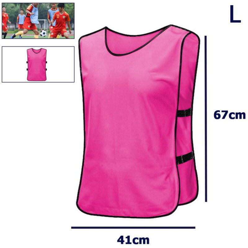 foto del prodotto trade shop traesio pettorina da allenamento gilet casacca sportiva scuola calcio sport basket color rosa l