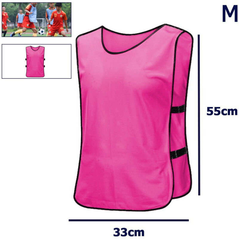 foto del prodotto trade shop traesio pettorina da allenamento gilet casacca sportiva scuola calcio sport basket color rosa m