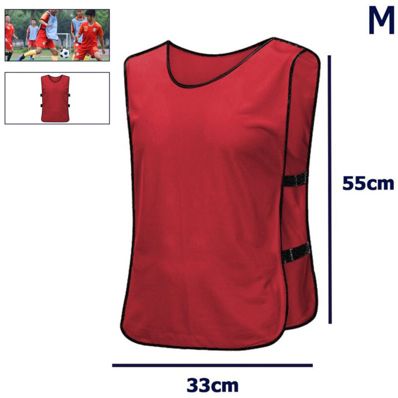 foto del prodotto trade shop traesio - pettorina da allenamento gilet casacca sportiva scuola calcio sport basket color - rosso m