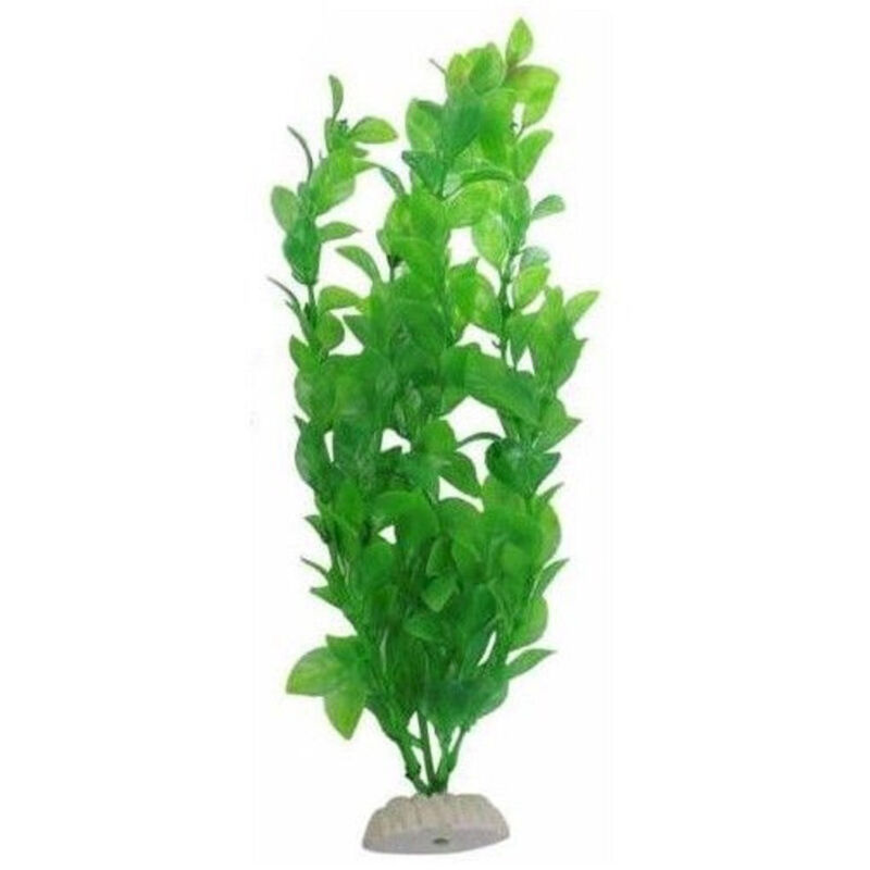 foto del prodotto trade shop traesio pianta 27 cm piantina artificiale per acquario piante finte plastica color verde 