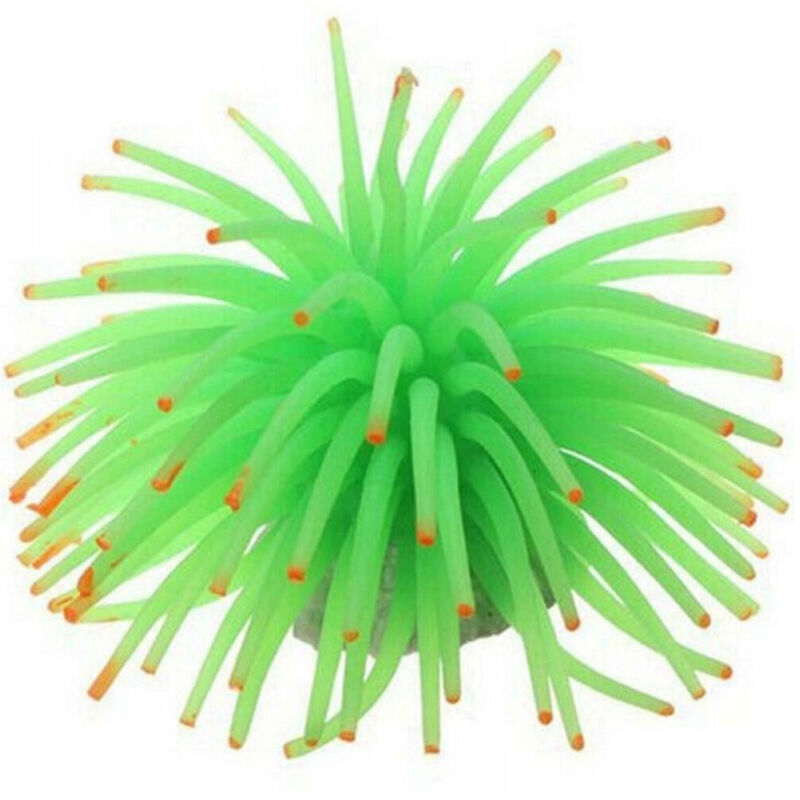 foto del prodotto trade shop traesio pianta finta corallo silicone color verde artificiale per decorazioni acquario 