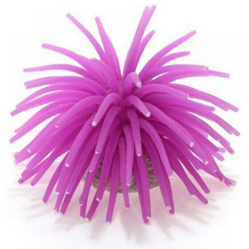 foto del prodotto trade shop traesio pianta finta corallo silicone color viola artificiale per decorazioni acquario 