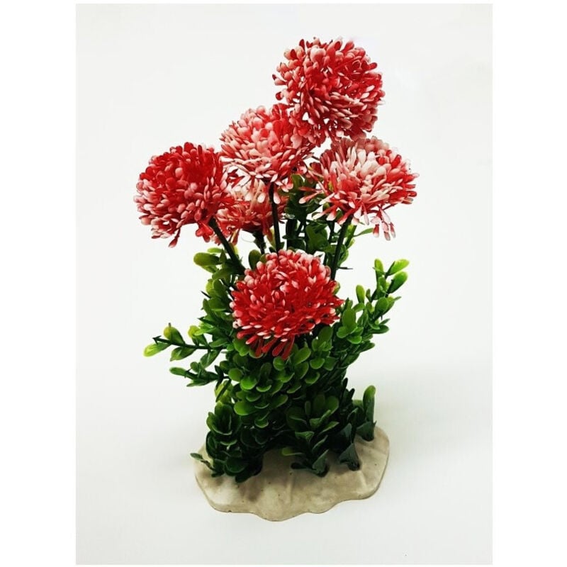 foto del prodotto trade shop traesio - piante fiori colorati alte 25cm artificiali finte ornamento acquario decorazioni -