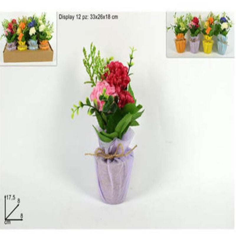 foto del prodotto trade shop traesio piantina pianta decorativa decorazione casa arredo artificiale 17.5x8x8cm 