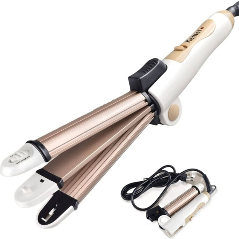 foto del prodotto trade shop traesio piastra ceramica arricciacapelli 3in1 acconciatura ricci mossi lisci hairstyle 