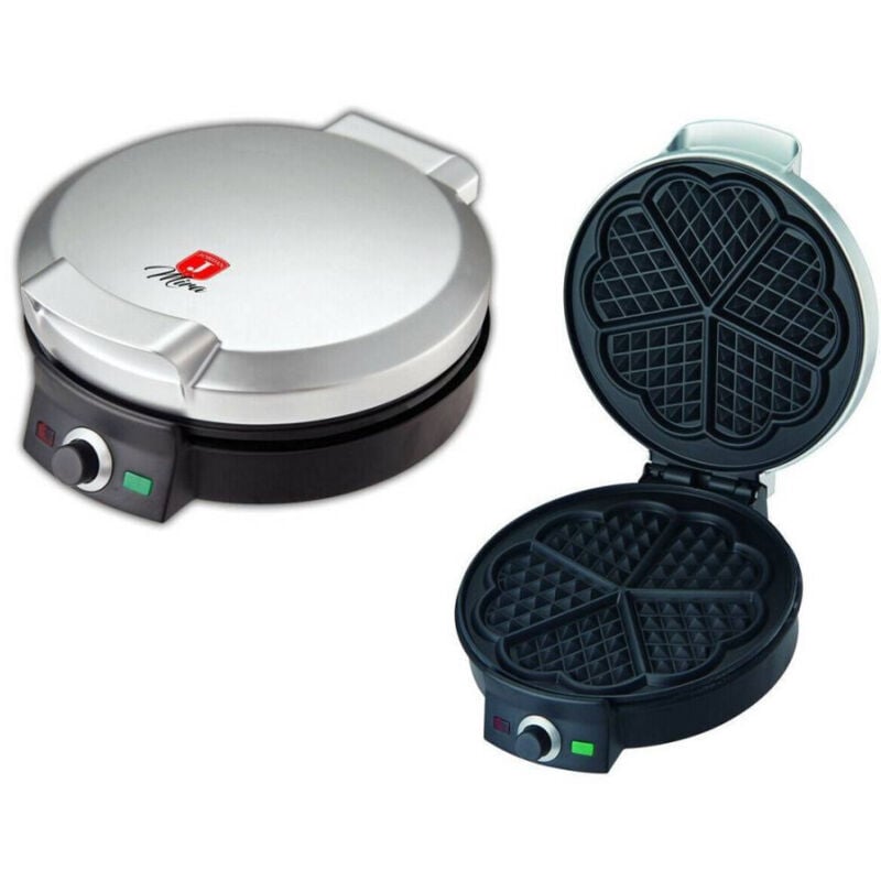 foto del prodotto trade shop traesio piastra elettrica per waffle antiaderente 1000w waffel cialde crepes ks 506 