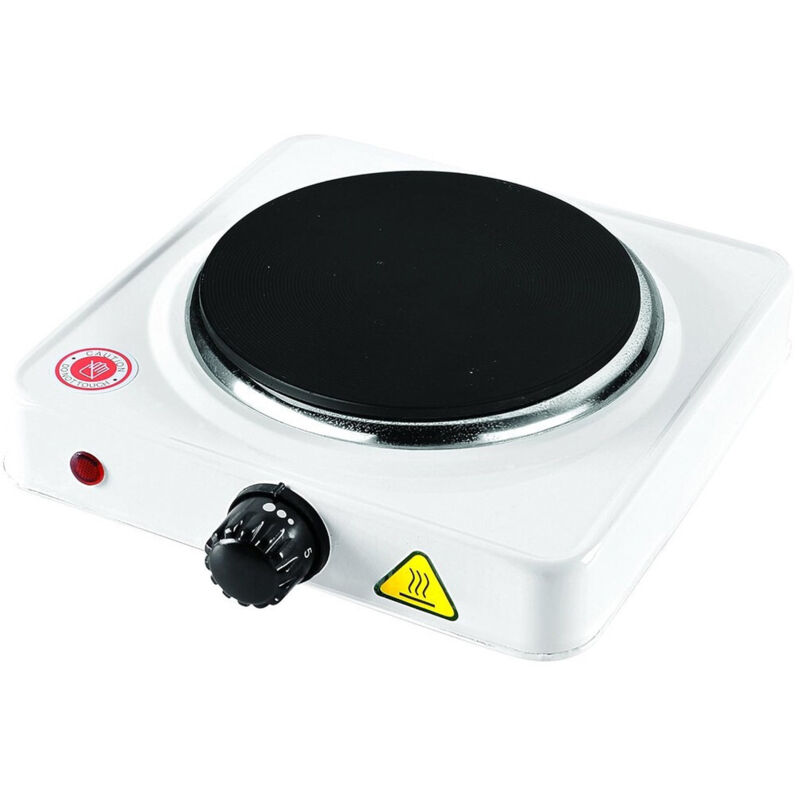 foto del prodotto trade shop traesio - piastra elettrica singola 1500 watt fornello fornellino elettrico regolabile -