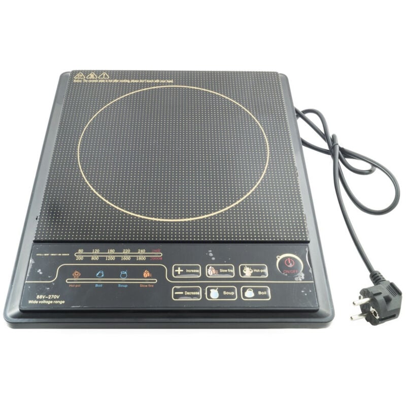 foto del prodotto trade shop traesio piastra induzione piano di cottura fornello portatile elettrico cucina 2000 w 