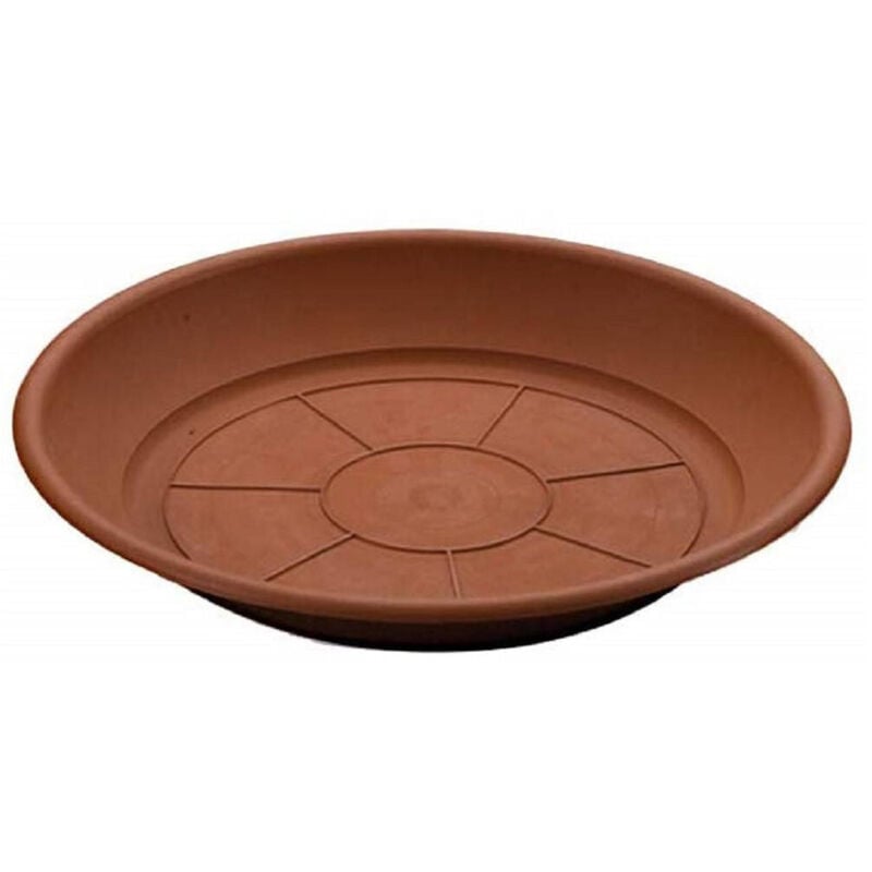foto del prodotto trade shop traesio - piatto sottovaso tondo piatti vasi fiori piante per fioriera plastica diam. 16cm -
