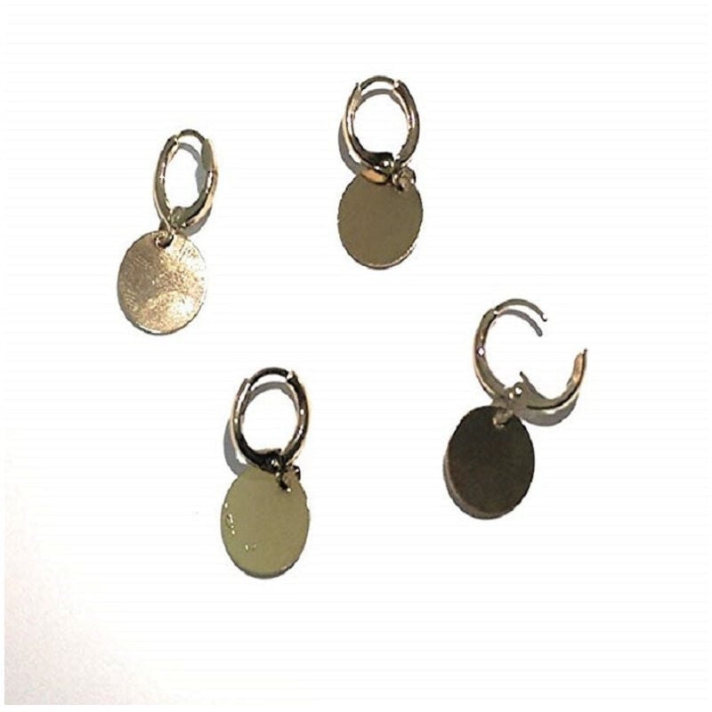 foto del prodotto trade shop traesio piercing orecchino cerchio con pendente 1cm naso timpano labbro trago acciaio 
