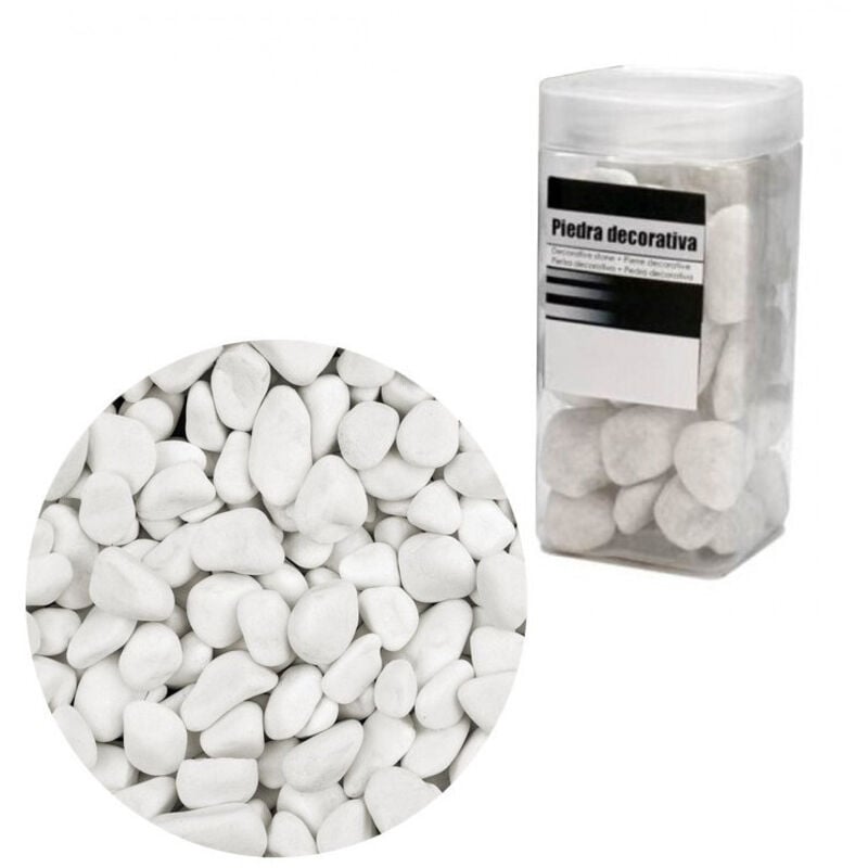 foto del prodotto trade shop traesio - pietre ciottoli sassi bianco decorazione acquario accessori fondale giardino -