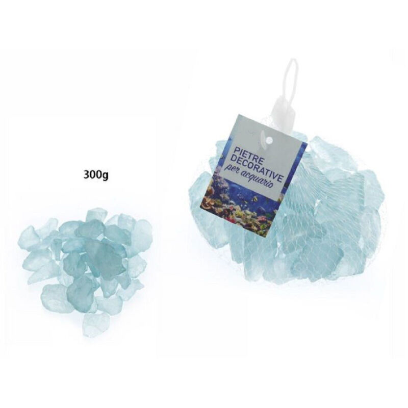 foto del prodotto trade shop traesio pietre sassi sassolini decorativi azzurre per acquario 300 gr. decorazione 70275 