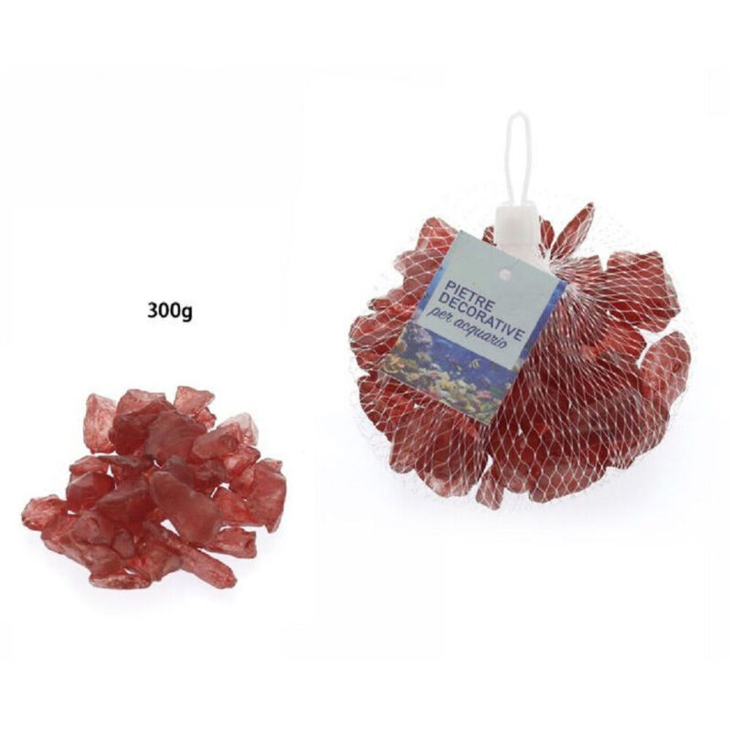 foto del prodotto trade shop traesio pietre sassi sassolini decorativi rossi per acquario 300 gr. decorazione 70269 