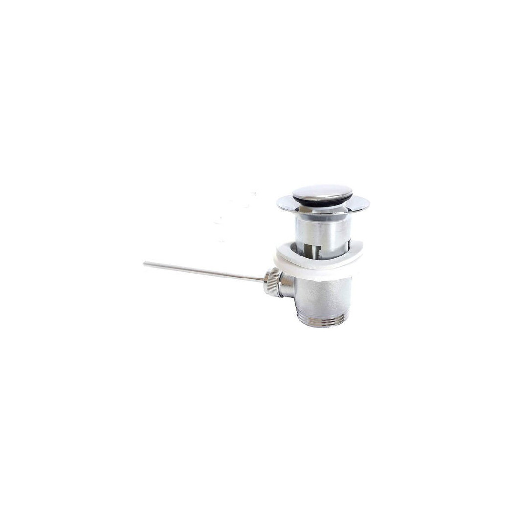 foto del prodotto trade shop traesio piletta di scarico con saltello completa di tappo per lavabo bidet automatico 