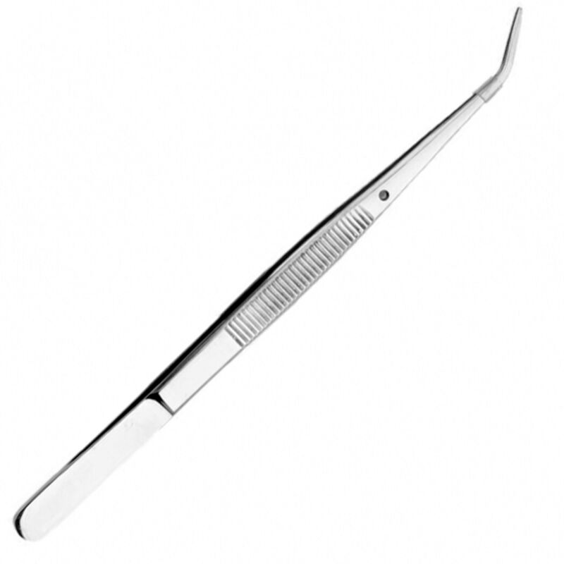 foto del prodotto trade shop traesio pinza 392 16cm in acciaio punta curva strumento dentista odontoiatria estetista 