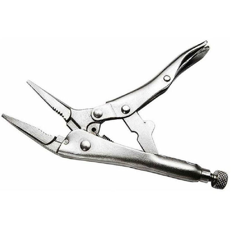 foto del prodotto trade shop traesio - pinza autobloccante grip 9' leva sgancio scatto ganasce dentellate 50 mm -