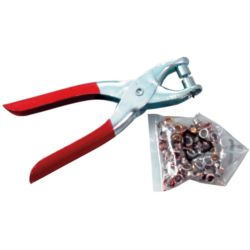 foto del prodotto trade shop traesio pinza fustellatrice per occhielli e borchie 30 borchie cinture borse scarpe 