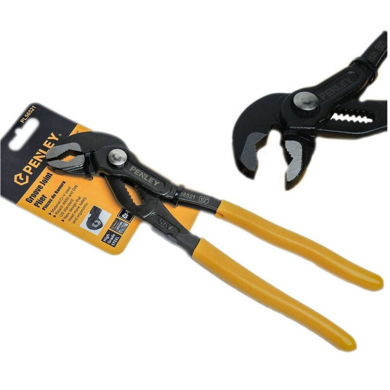 foto del prodotto trade shop traesio - pinza pappagallo 10 250 mm regolabile cromo vanadio manico antiscivolo poligrip -