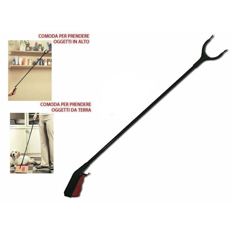 foto del prodotto trade shop traesio pinza prenditutto multiuso braccio raccogli carte rifiuti casa giardino 80cm 70611 