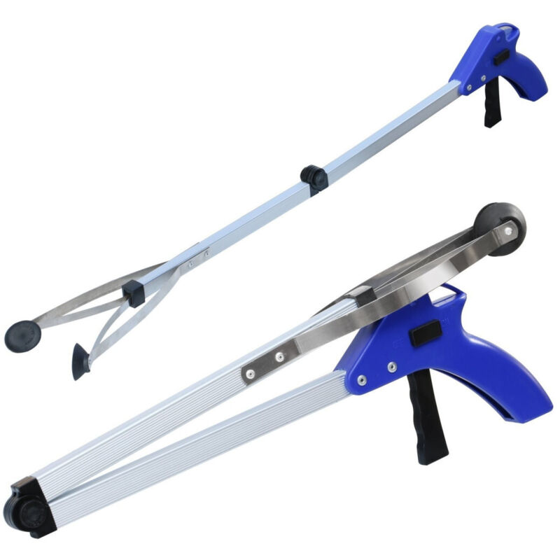 foto del prodotto trade shop traesio pinza raccogli oggetti braccio pieghevole telescopica prendi tutto con manico 
