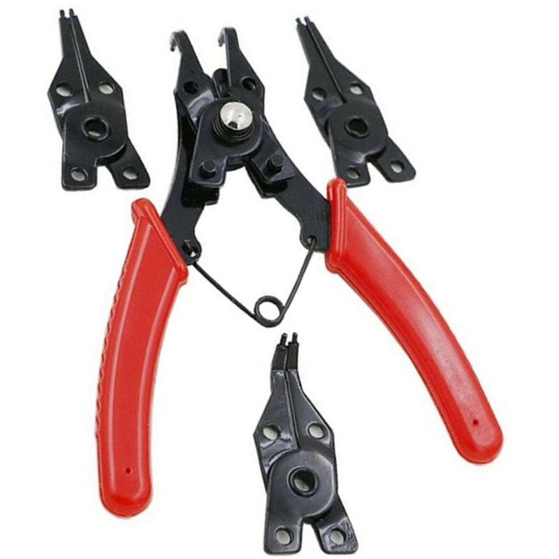 foto del prodotto trade shop traesio pinza seeger per fermi apri anelli elastici interni esterni kit set 4 teste 