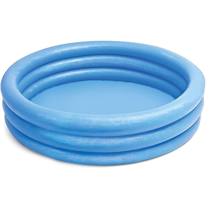 foto del prodotto trade shop traesio - piscina crystal blu a 3 anelli gonfiabili 147 x 33 cm 330lt bambini estate 58426 -