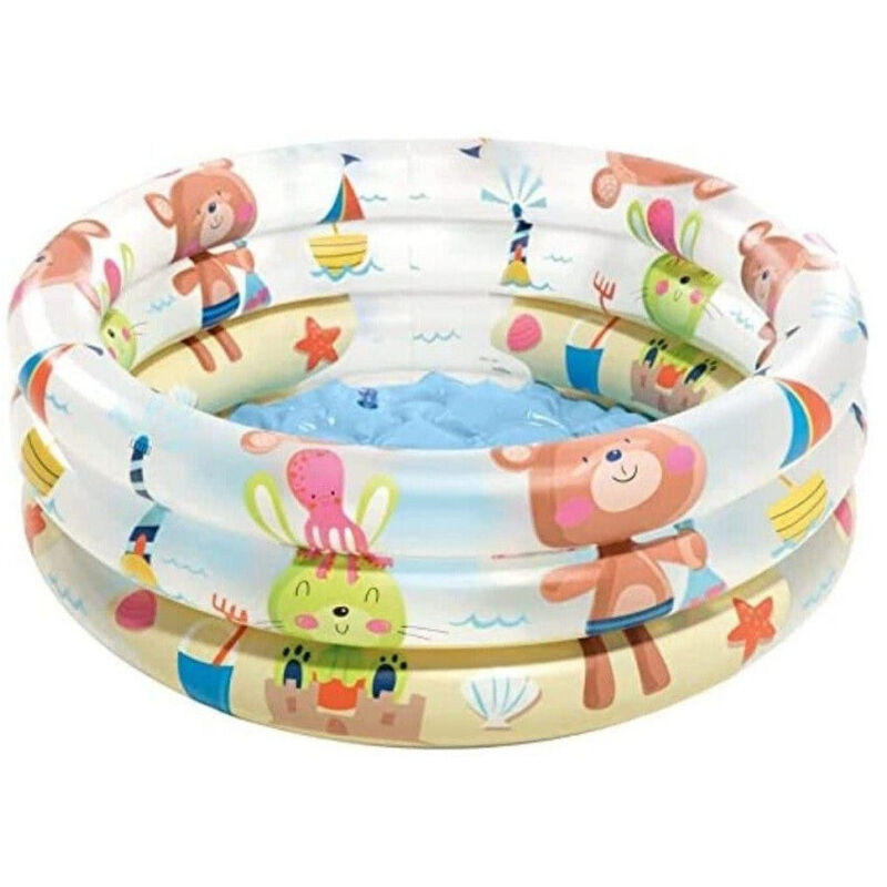 foto del prodotto trade shop traesio - piscina gonfiabile baby pool 3 anelli 61x22 cm per bambini estate giardino 57106 -