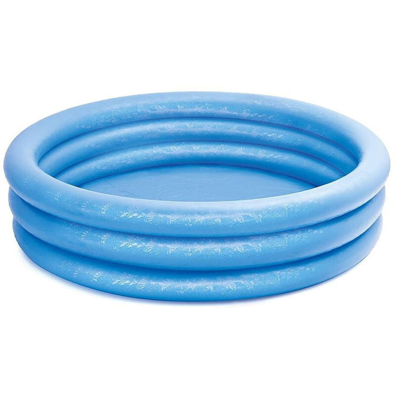 foto del prodotto trade shop traesio - piscina gonfiabile crystal blu grande 3 anelli 168 x 38 cm estate bambini 58446 -