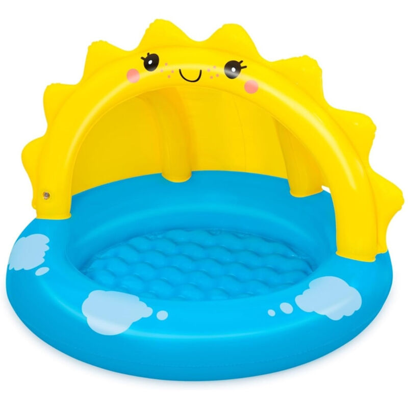 foto del prodotto trade shop traesio piscina gonfiabile per bambini 2 anni sunny days 101x97x71cm con copertura 52637 