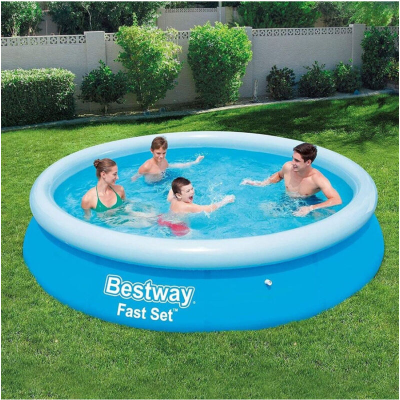 foto del prodotto trade shop traesio piscina gonfiabile rotonda fast set 366x76cm predisposta per pompa filtro 57273 