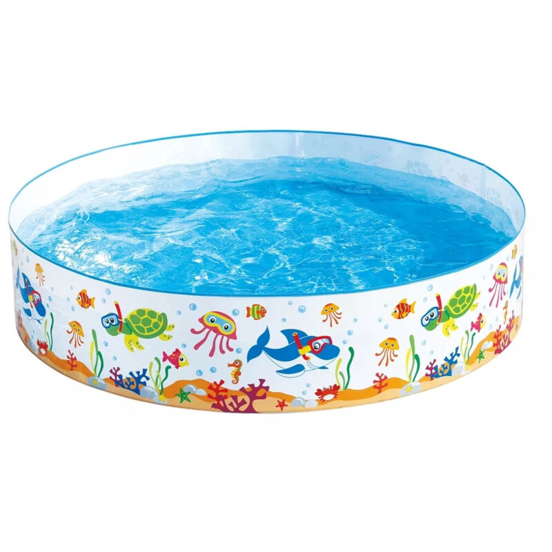 foto del prodotto trade shop traesio piscina rigida 183x38cm pvc bambini tartaruga animali marini fuoriterra casa giardino 017925 