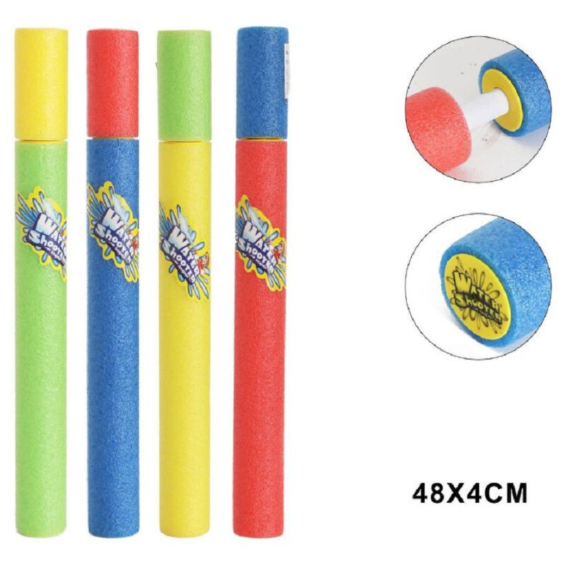 foto del prodotto trade shop traesio pistola ad acqua 48x4 cm tubo sparatutto in schiuma gioco estivo spiaggia 605459 