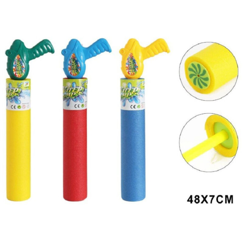foto del prodotto trade shop traesio pistola ad acqua 48x7cm tubo schiuma manico pvc estate giocattoli bambini 605476 