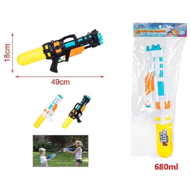 foto del prodotto trade shop traesio pistola ad acqua con pompa liquidator serbatoio 680 ml bambini 49x18 cm 2904379 