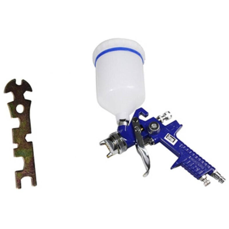 foto del prodotto trade shop traesio pistola aerografo a spruzzo hvlp 600ml ugello 1.4mm verniciatura aria compressa 