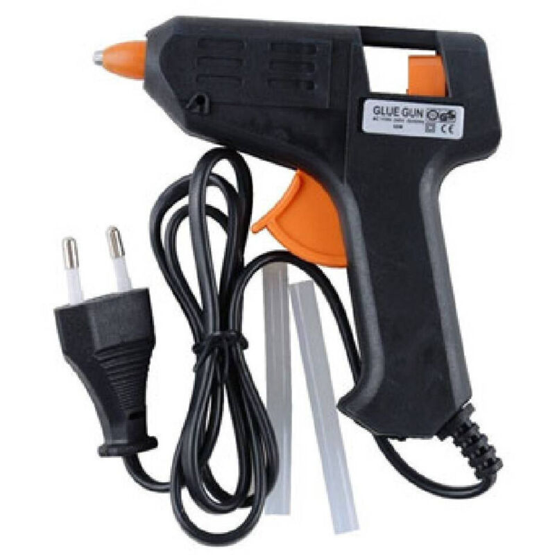 foto del prodotto trade shop traesio pistola colla a caldo 60 watt incollatrice termocollante con 2 stick 92283 