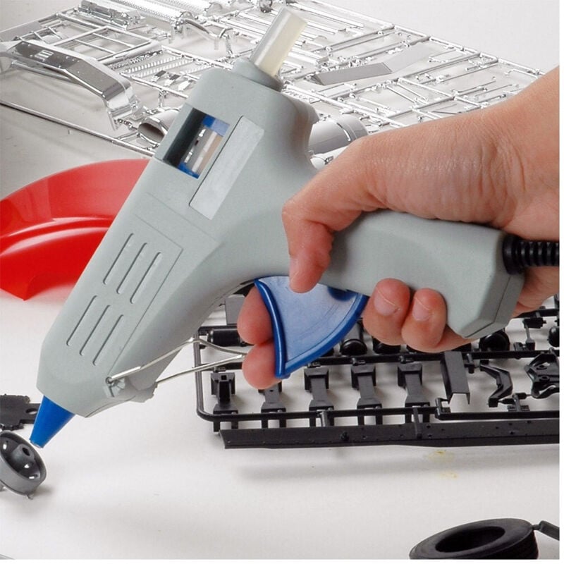 foto del prodotto trade shop traesio pistola colla a caldo elettrica 40w 2 stick colla omaggio bricolage fai da te 