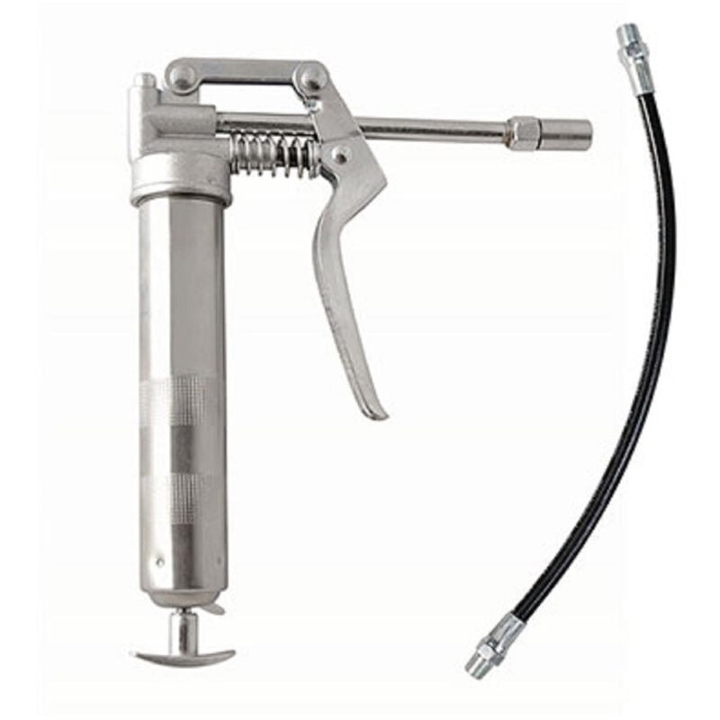 foto del prodotto trade shop traesio pistola ingrassatrice 93gr manuale pompa ingrassatore flessibile testina rigida 