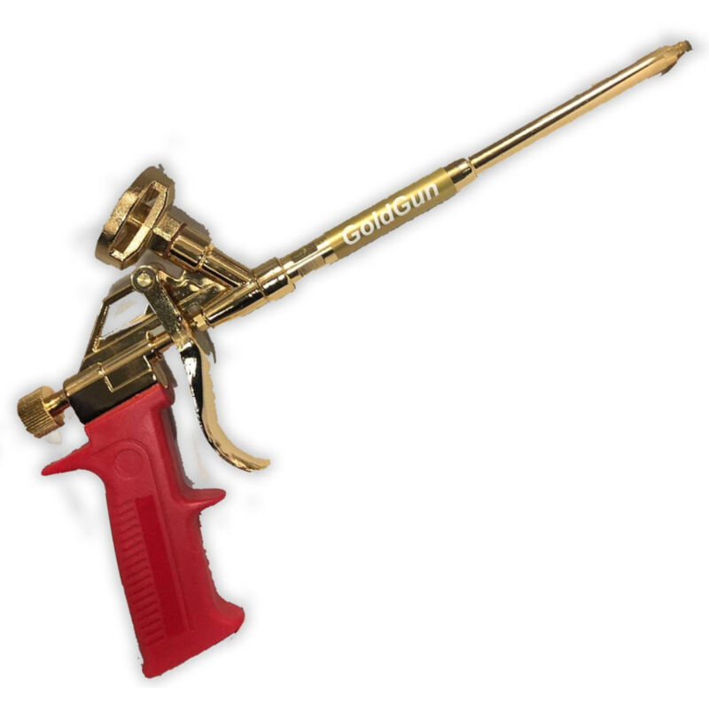foto del prodotto trade shop traesio pistola per schiuma poliuretanica erogatore con attacco universale g116 goldgun 