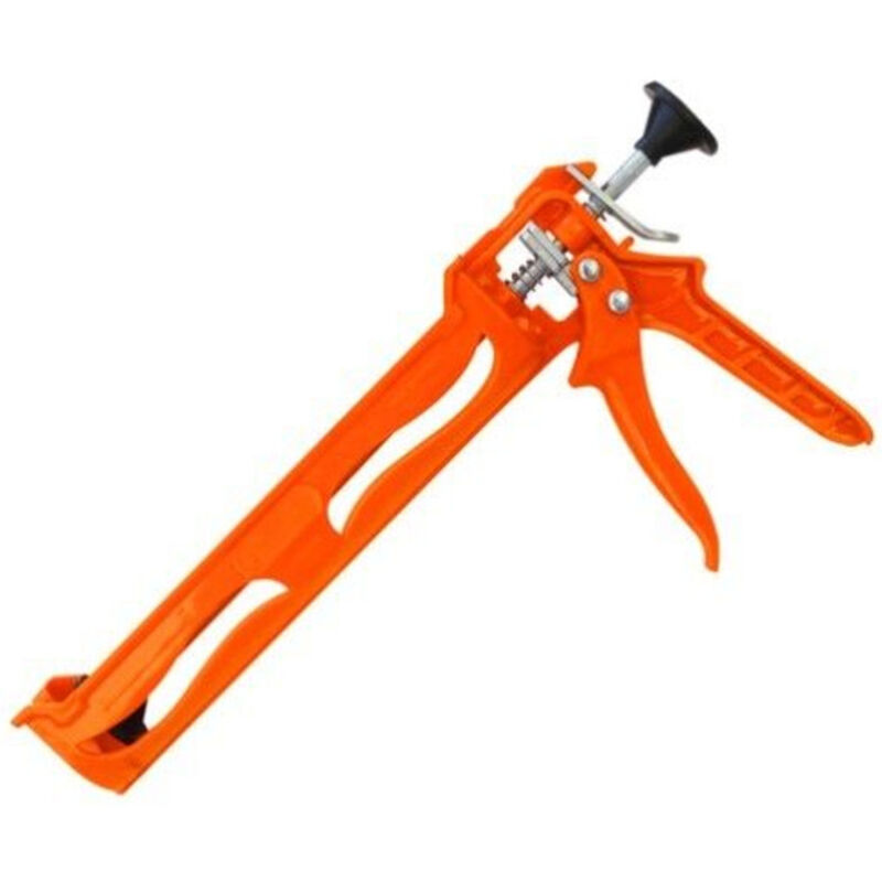 foto del prodotto trade shop traesio pistola per tubo cartuccia di silicone plastica per colla mastice silicone 