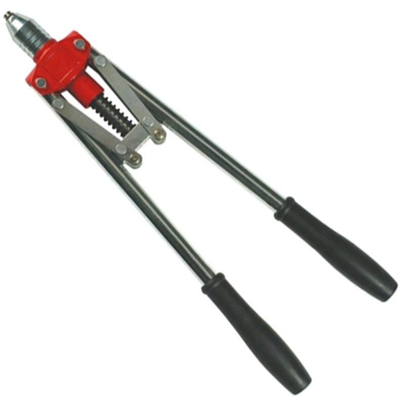 foto del prodotto trade shop traesio pistola rivettatrice a manico lungo bracci pinza professionale 2.2 2.8 3.2 mm 