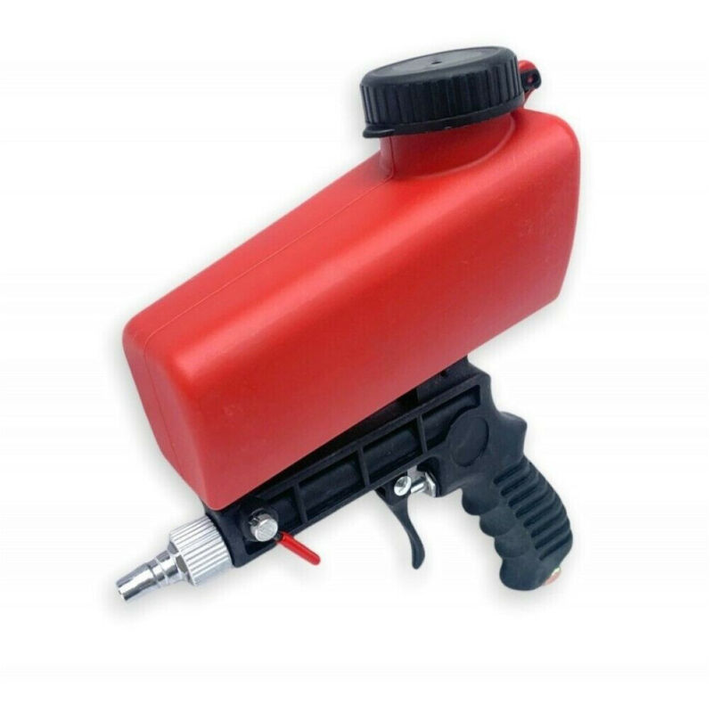 foto del prodotto trade shop traesio pistola sabbiatrice serbatoio 900ml aria compressa pneumatica ugello in acciaio 